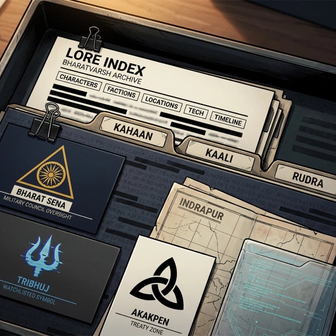 Bharatvarsh Lore Archive - Intelligence dossiers, character files, and faction documents