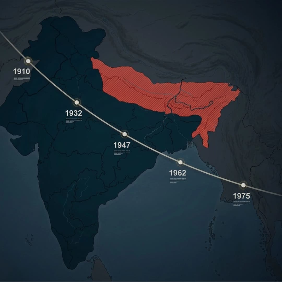 Bharatvarsh Timeline - Map of India showing the alternate history from 1717
